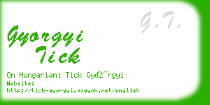 gyorgyi tick business card